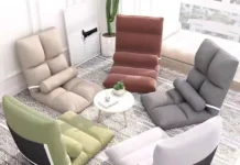 LINK #001 – Kursi Lesehan Lipat Sandaran Bantal Jumbo 120KG Sofa Lantai Tatami Empuk Multifungsi Floor Chair Minimalis